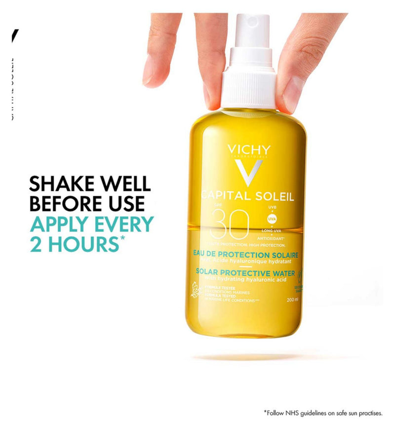Vichy Sun Protection Spray SPF30 Hyaluronic Acid 200ml (British brand)