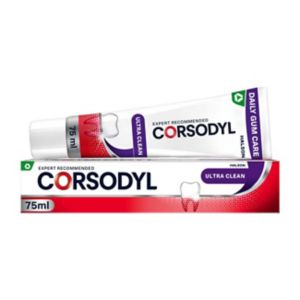 Corsodyl ultra clean daily fluoride toothpaste 75ml - British product