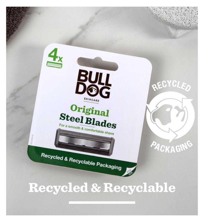 Bulldog razor blade refills pack of 4 - British product