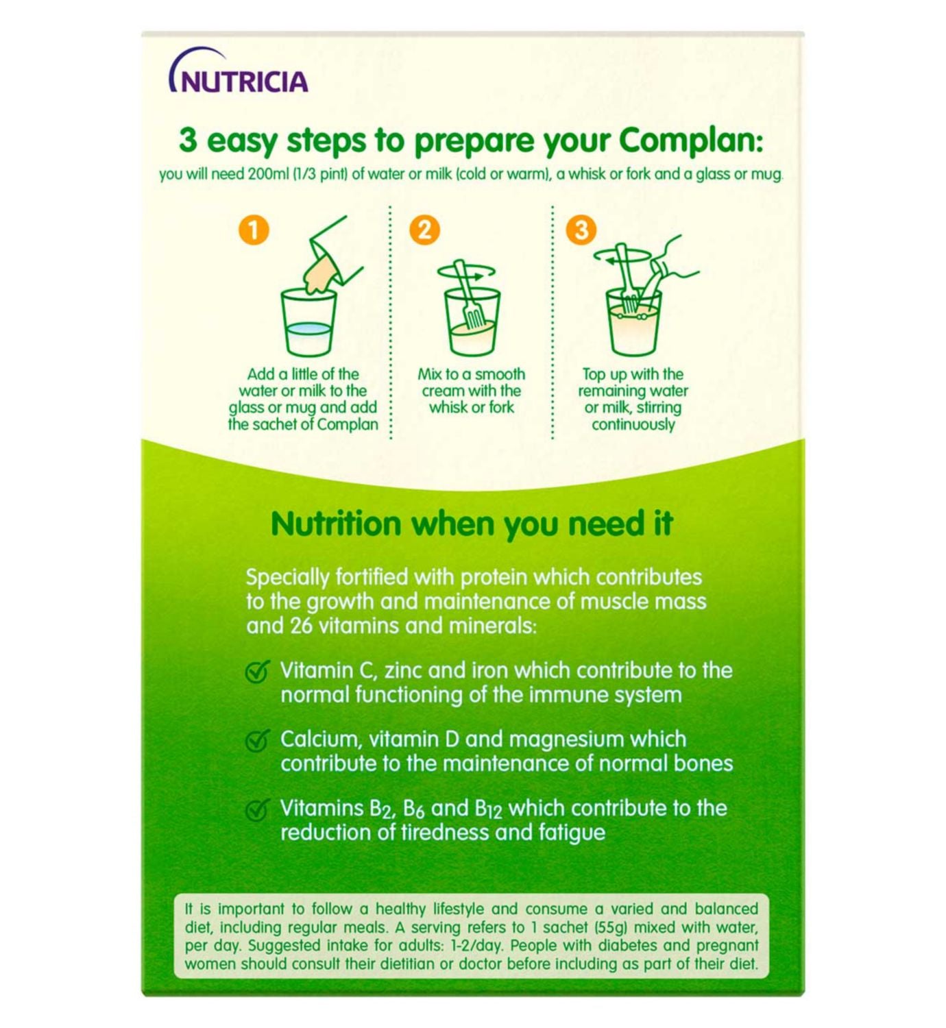 Complan Nutritional Drink Vanilla 4 x 55g Sachets - British product