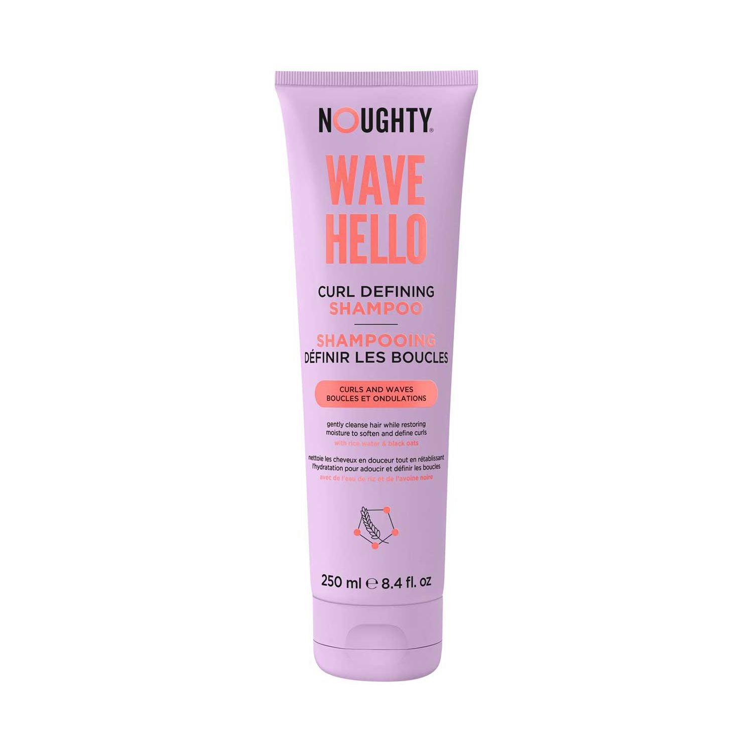 Noughty Wave Hello curl defining shampoo 250ml, imported from the UK
