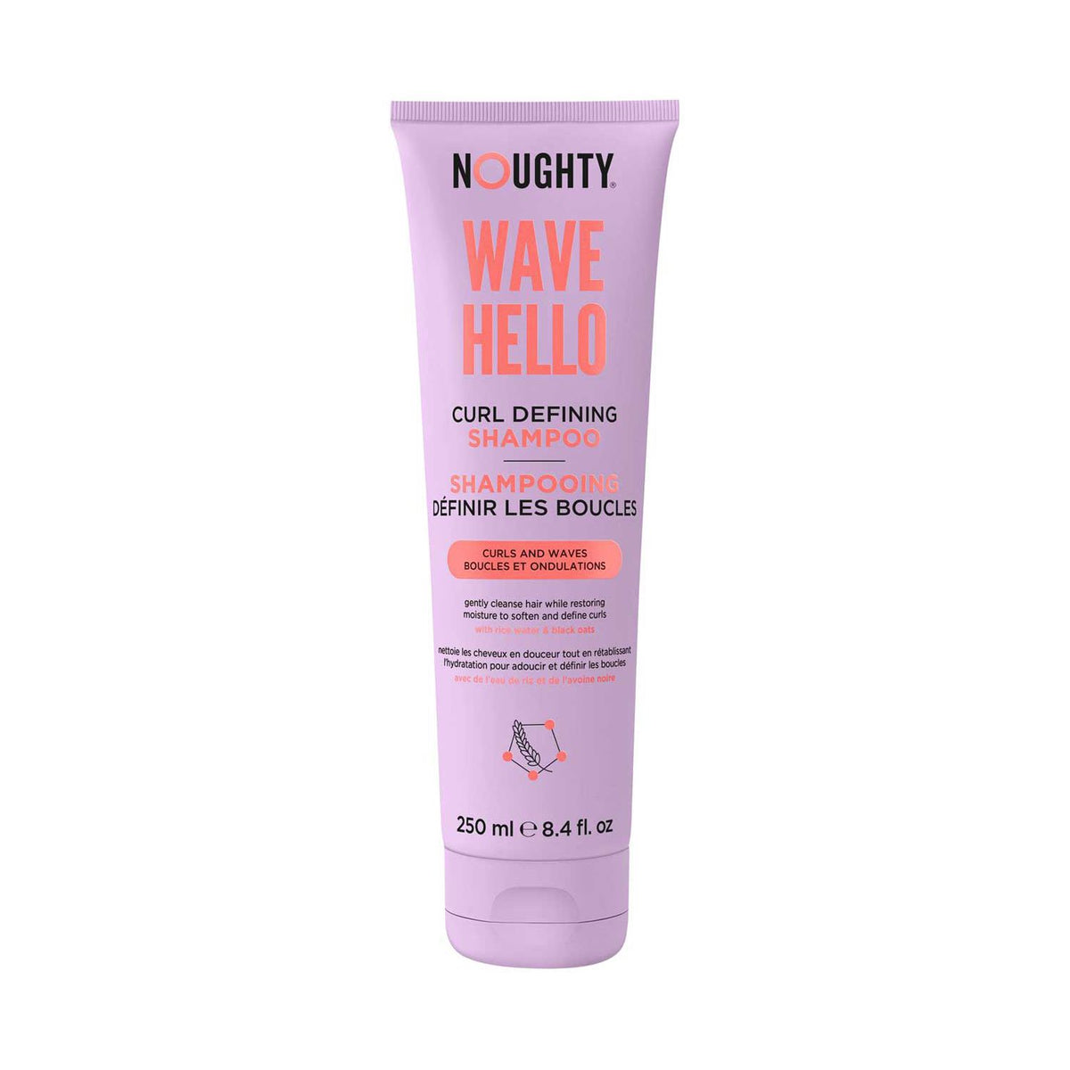 Noughty Wave Hello curl defining shampoo 250ml, imported from the UK