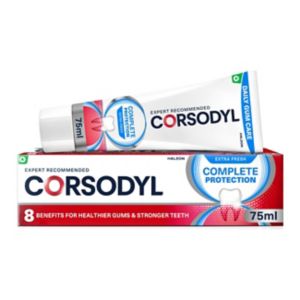 Corsodyl Complete Protection Whitening Toothpaste Extra Fresh 75ml - British product