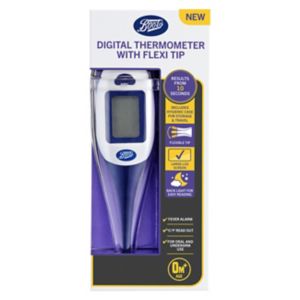 Thermomètre auriculaire numérique Boots avec embout flexible Produit de soins de santé