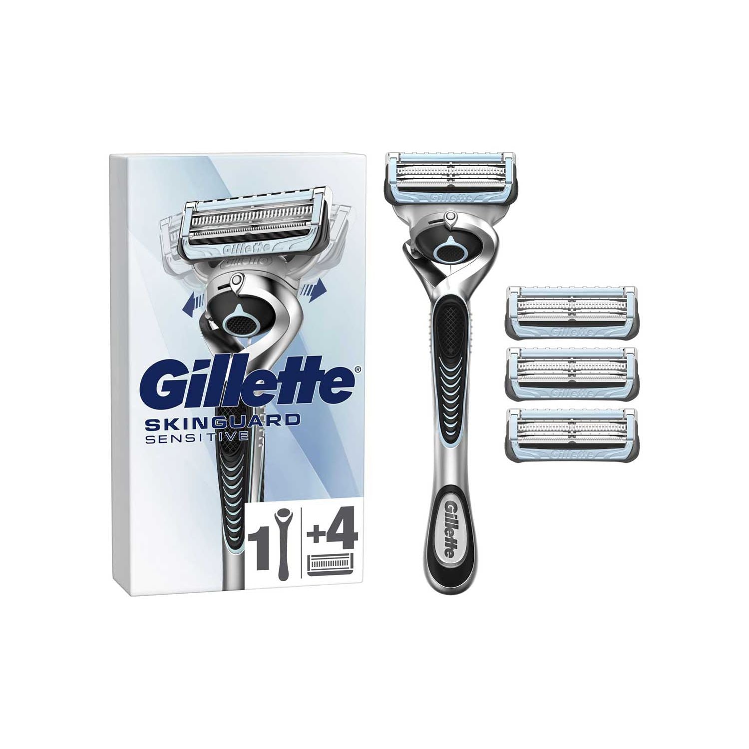 Gillette SkinGuard Sensitive Razor Aloe 4 blades, imported from the UK