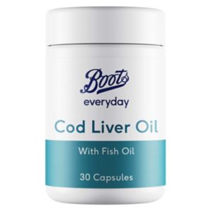 Boots Everyday Cod Liver Oil 500mg Capsules 30 Count