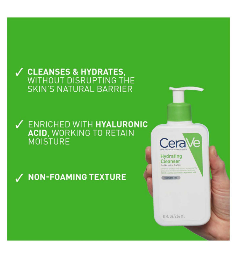 CeraVe hydrating cleanser with hyaluronic acid 473ml - British product