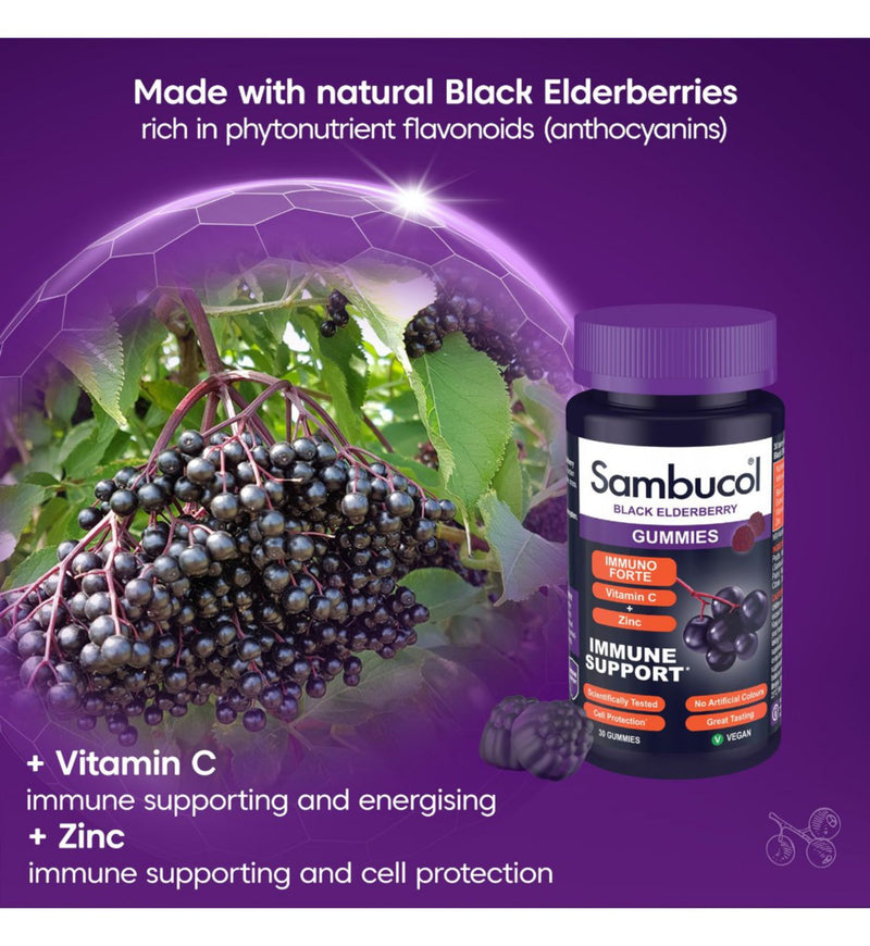 Sambucol Immuno Forte Gummies 30-count - British product