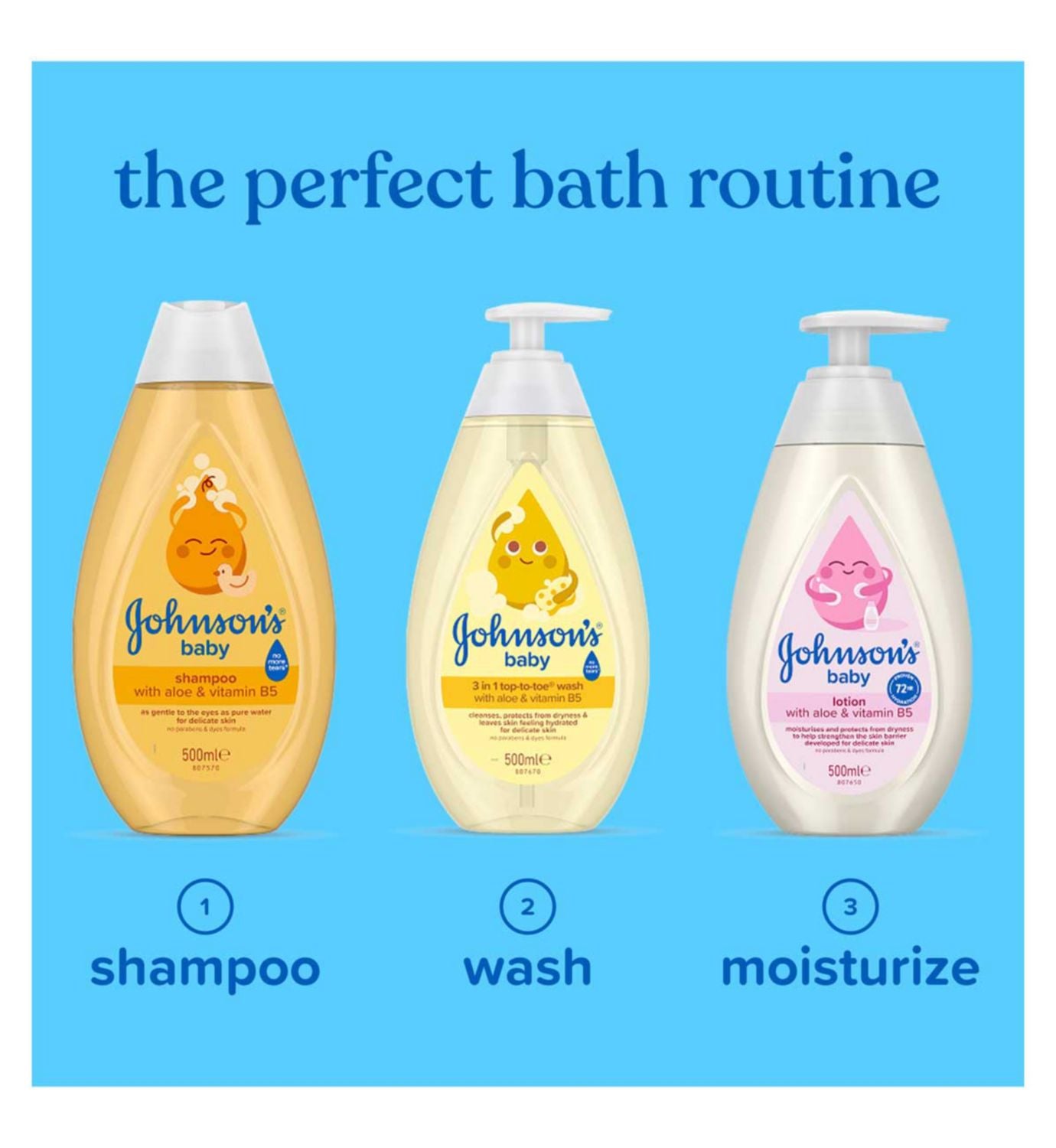 Johnson's baby top-to-toe wash 500ml (British brand)