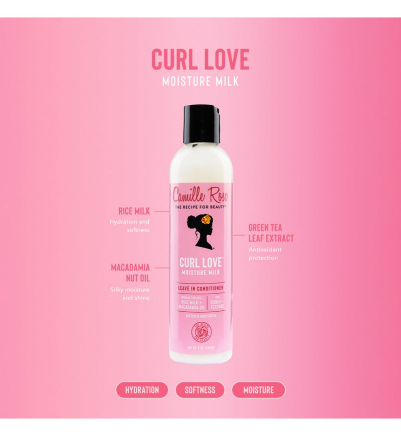 Camille Rose Curl Love Moisture Milk Leave In Conditioner 240ml - British product