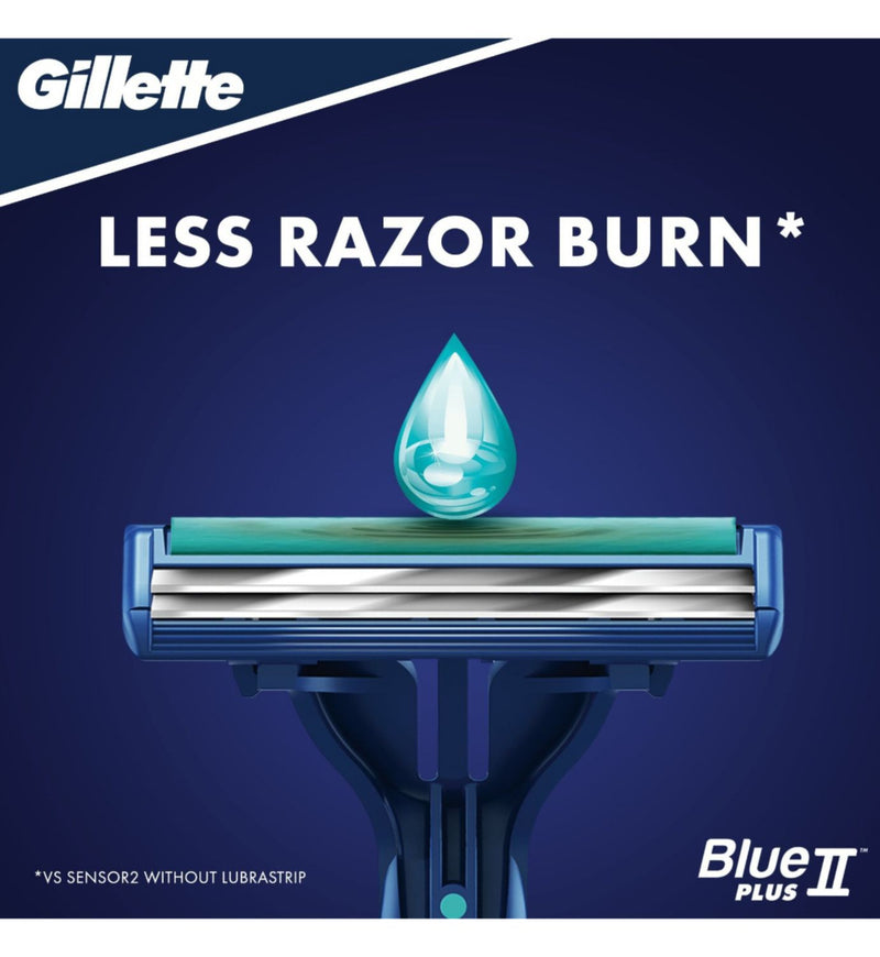 Gillette BlueII Plus Slalom Einwegrasierer 8er Pack – Britisches Produkt