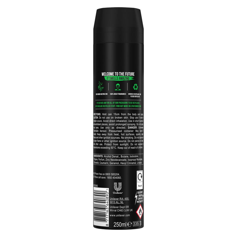 Lynx Africa bodyspray deodorant 250ml, imported from the UK