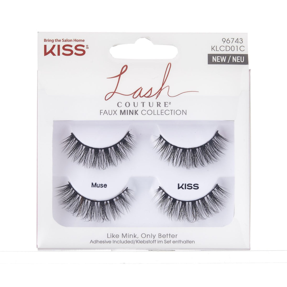 KISS Lash Couture Muse double pack faux mink lashes - British product