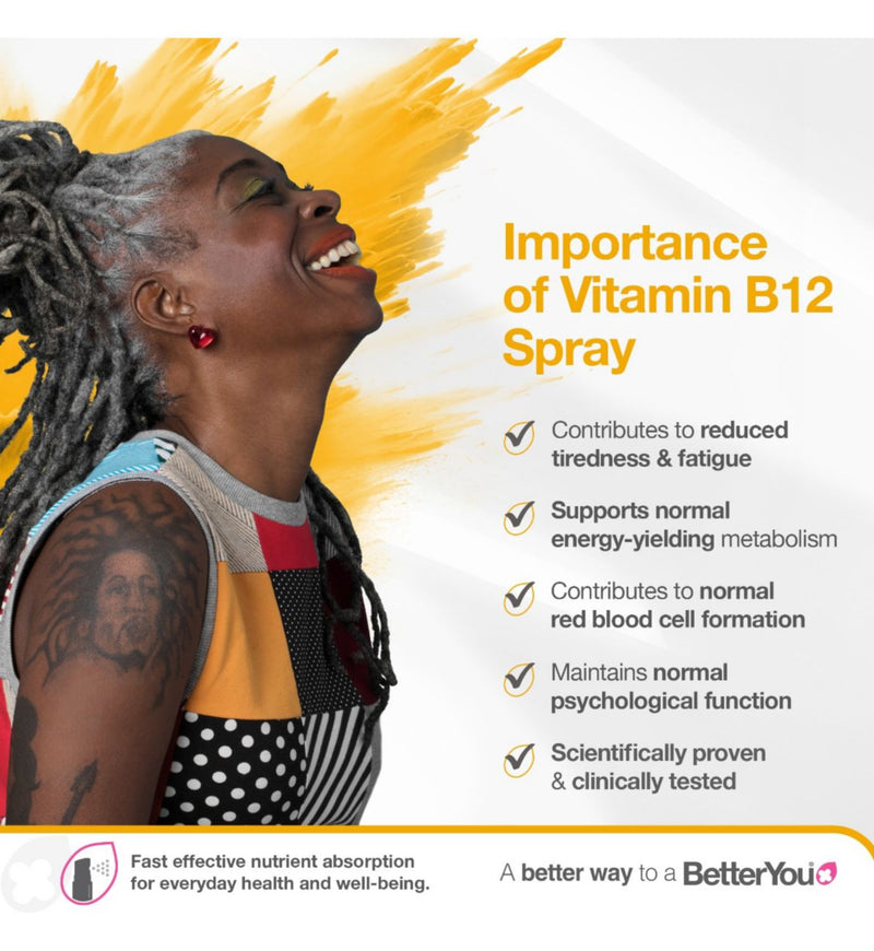 BetterYou Vitamin B12 oral spray 25ml - British product