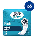 Staydry Extra Plus Liners for Moderate Incontinence 8 Pack Bundle – 80 Liners GOODS Boots   