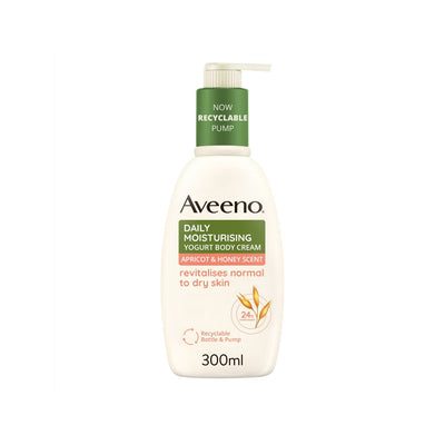 Boots Aveeno Daily Moisturising Yogurt Body Cream Apricot Honey Scented 300ml- Buy online at McGrocer