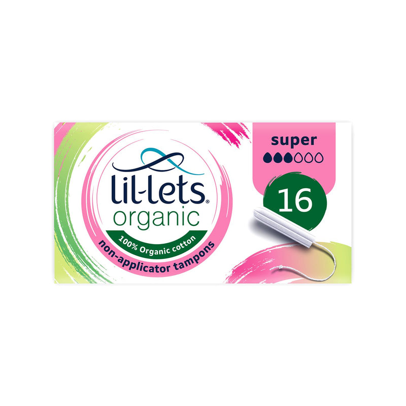 Lil-Lets Bio Tampons ohne Applikator Super Plus 16er Packung (britische Marke)
