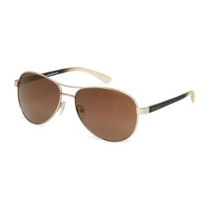 Ted Baker Aviator Solbriller Gull Metall Brun Krystall - Britisk Merke