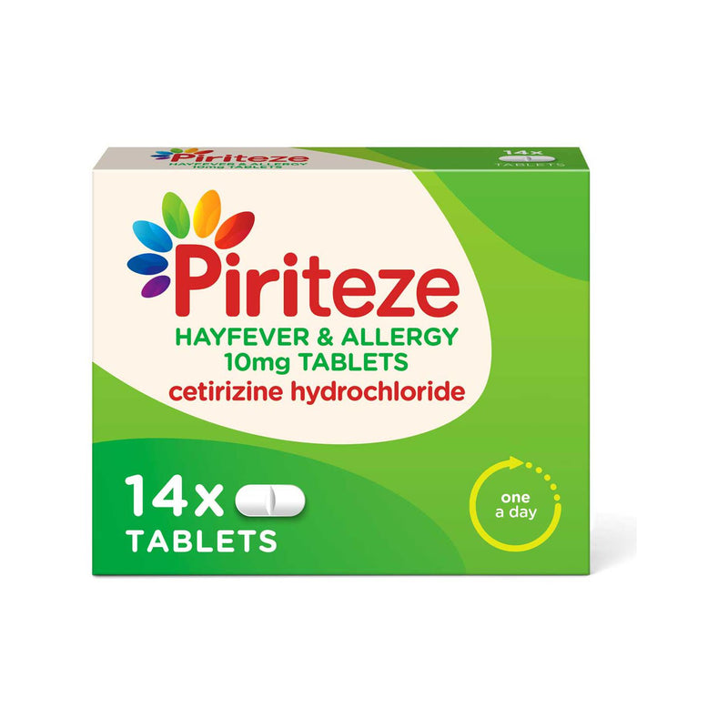 Piriteze Cetirizine antihistaminique comprimés 14 pack, importé du Royaume-Uni