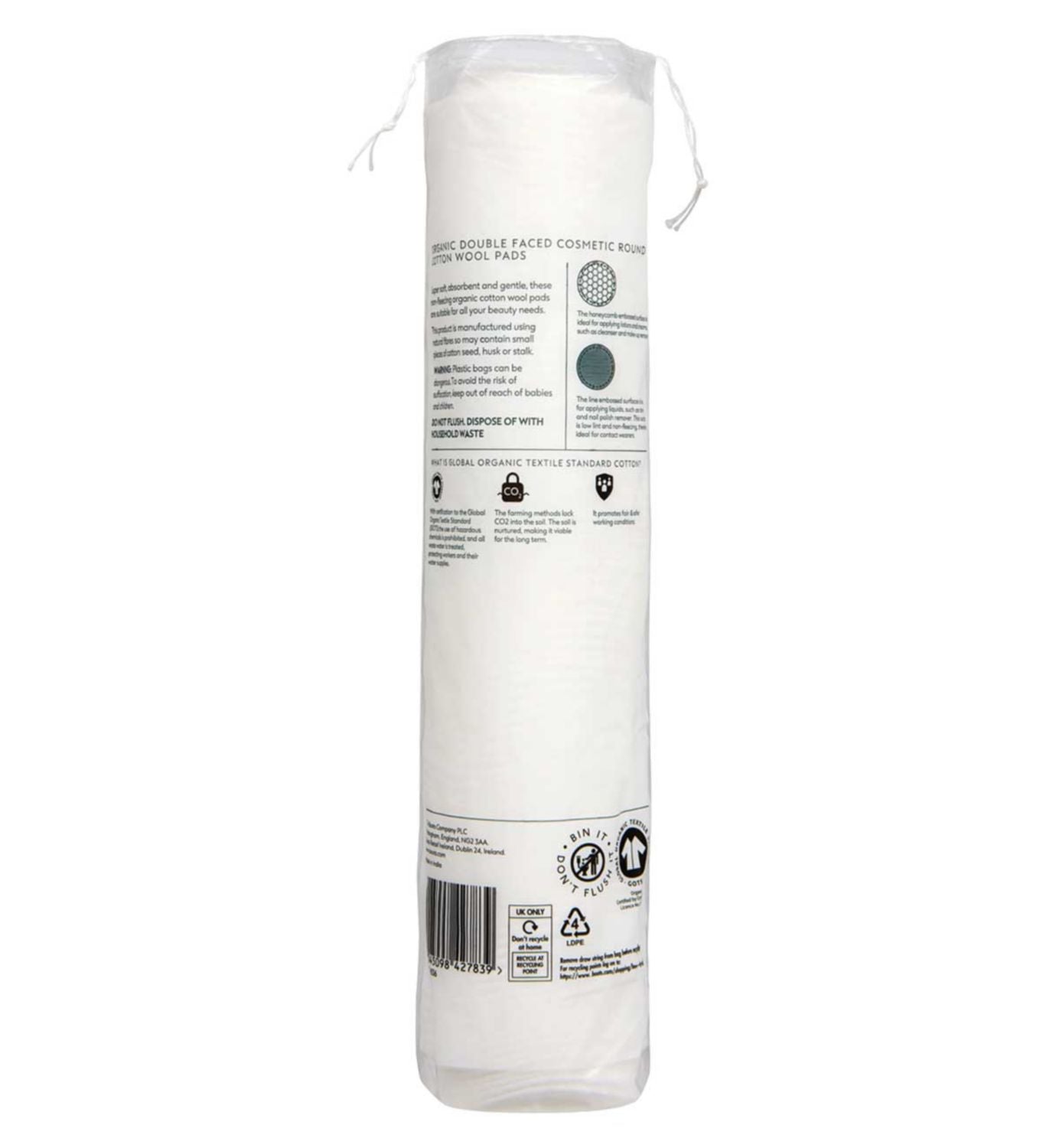 Boots organic cotton wool pads 100 pack - British product