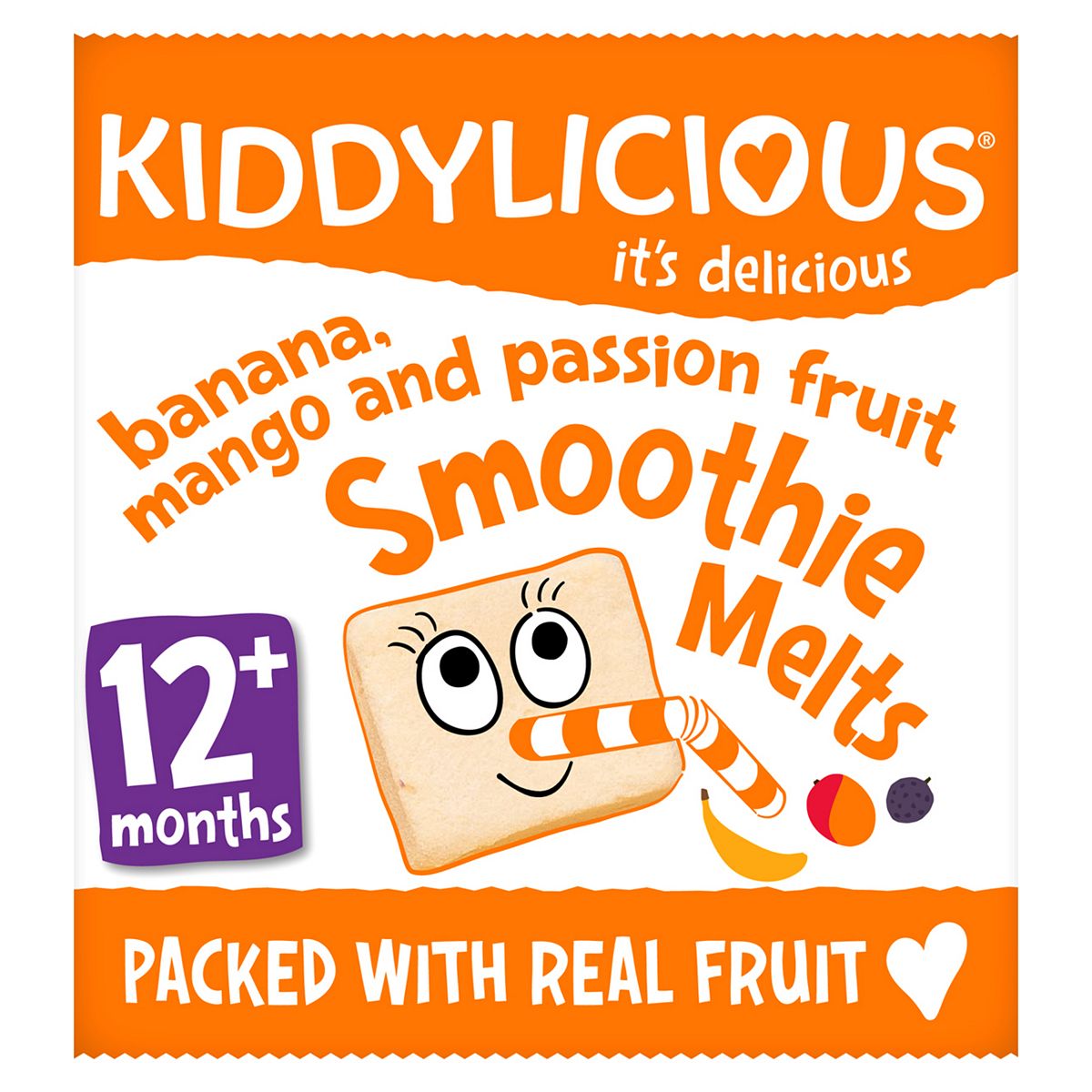 Kiddylicious Smoothie Melts, banana, mango & passion fruit, infant snack, 12months+, 6g GOODS Boots   