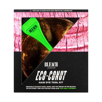 Bleach London Eco-Coconut Kit d'outils réutilisable Bol en coque de noix de coco et pinceau de coloration