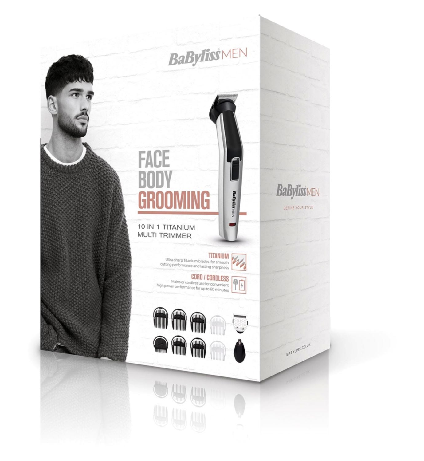 Recortadora multifunción BaByliss 10 en 1 de titanio - Producto británico