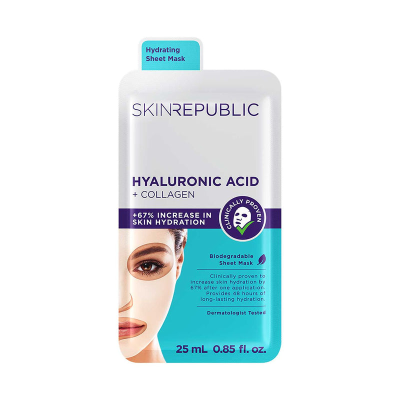Skin Republic hyaluronic acid collagen face mask 25ml, UK version