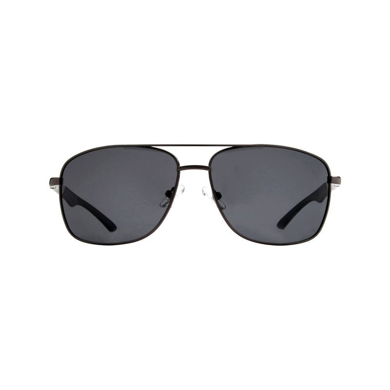 Boots Herren polarisierte Sonnenbrille Gunmetal Kristall Marineblau Rahmen, importiert aus Großbritannien