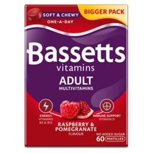 Bassetts Multivitamins Raspberry Pomegranate Soft Chewies 60 - British product