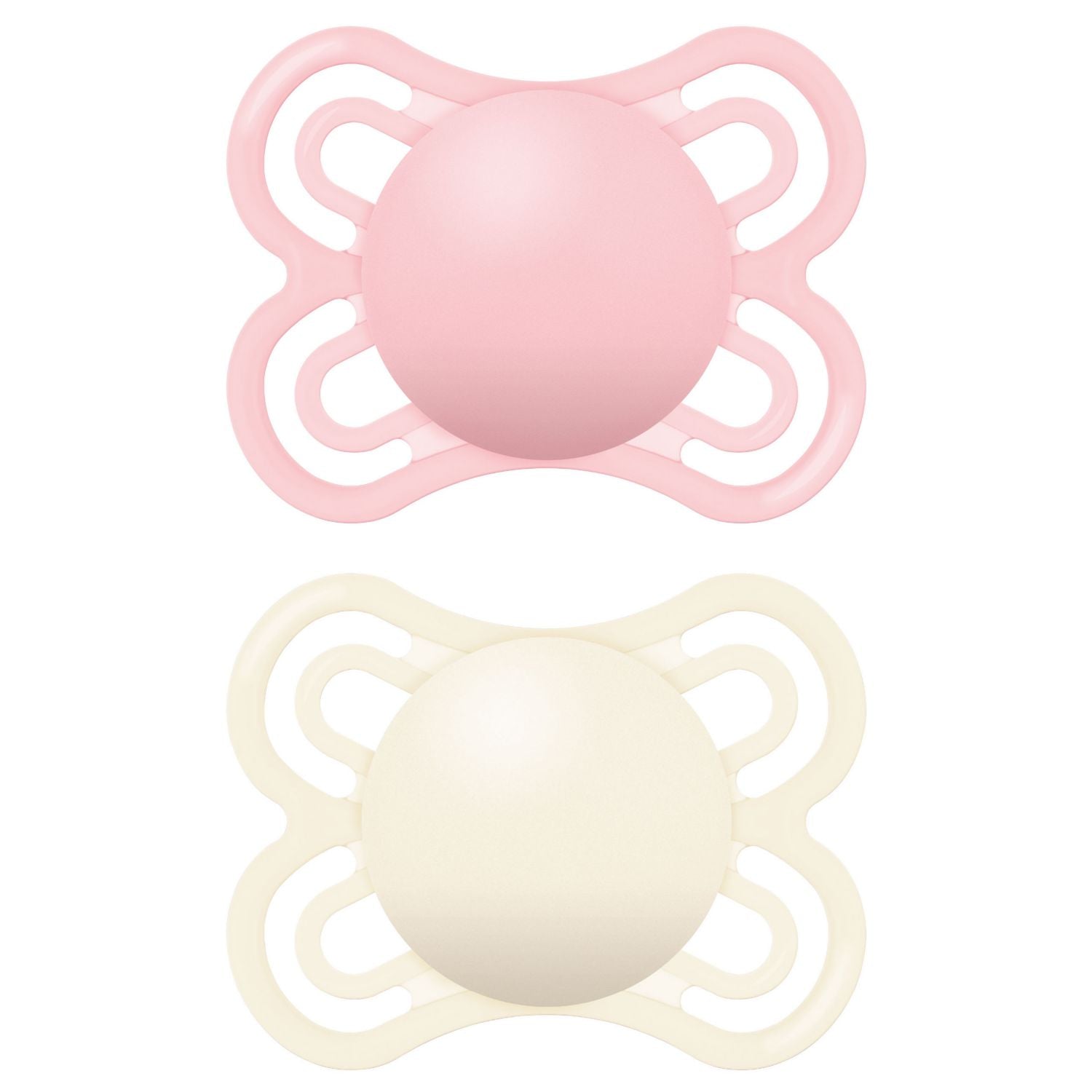 MAM Perfect Soother Double Pack Pink 0-6 Months (British brand)
