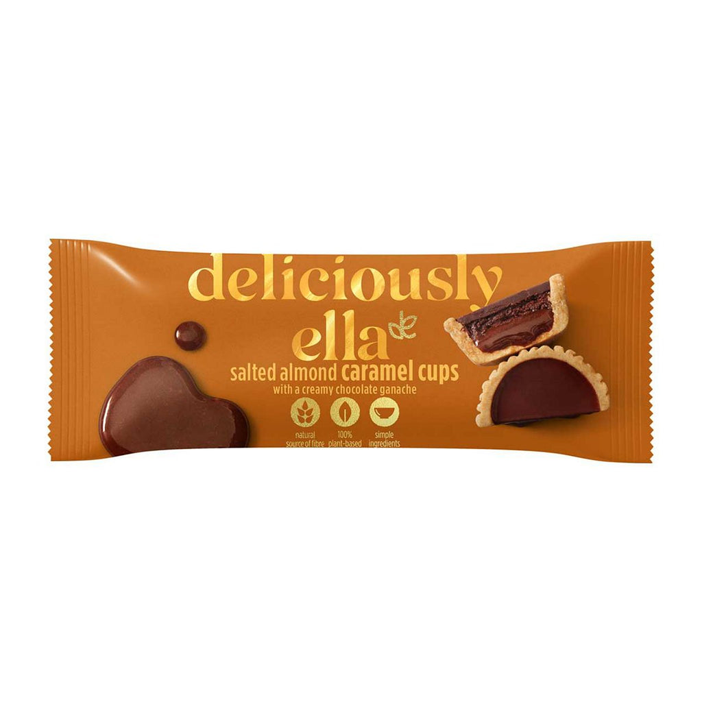 Deliciously Ella salted almond caramel cups 36g