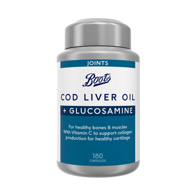 Boots Boots Cod Liver Oil + Glucosamine Joint Support Supplement 180 Capsules- Buy online at McGrocer