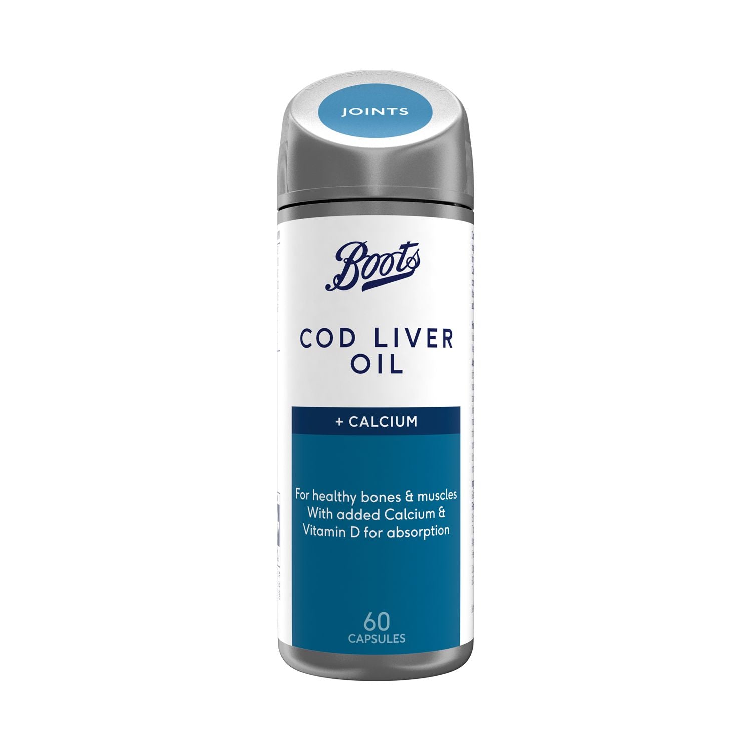 Boots Cod Liver Oil + Calcium 60 Capsules (2 month supply)