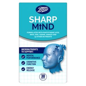 Boots Skarp Sinn Mentalt Fokus Tilskudd 30 tabletter