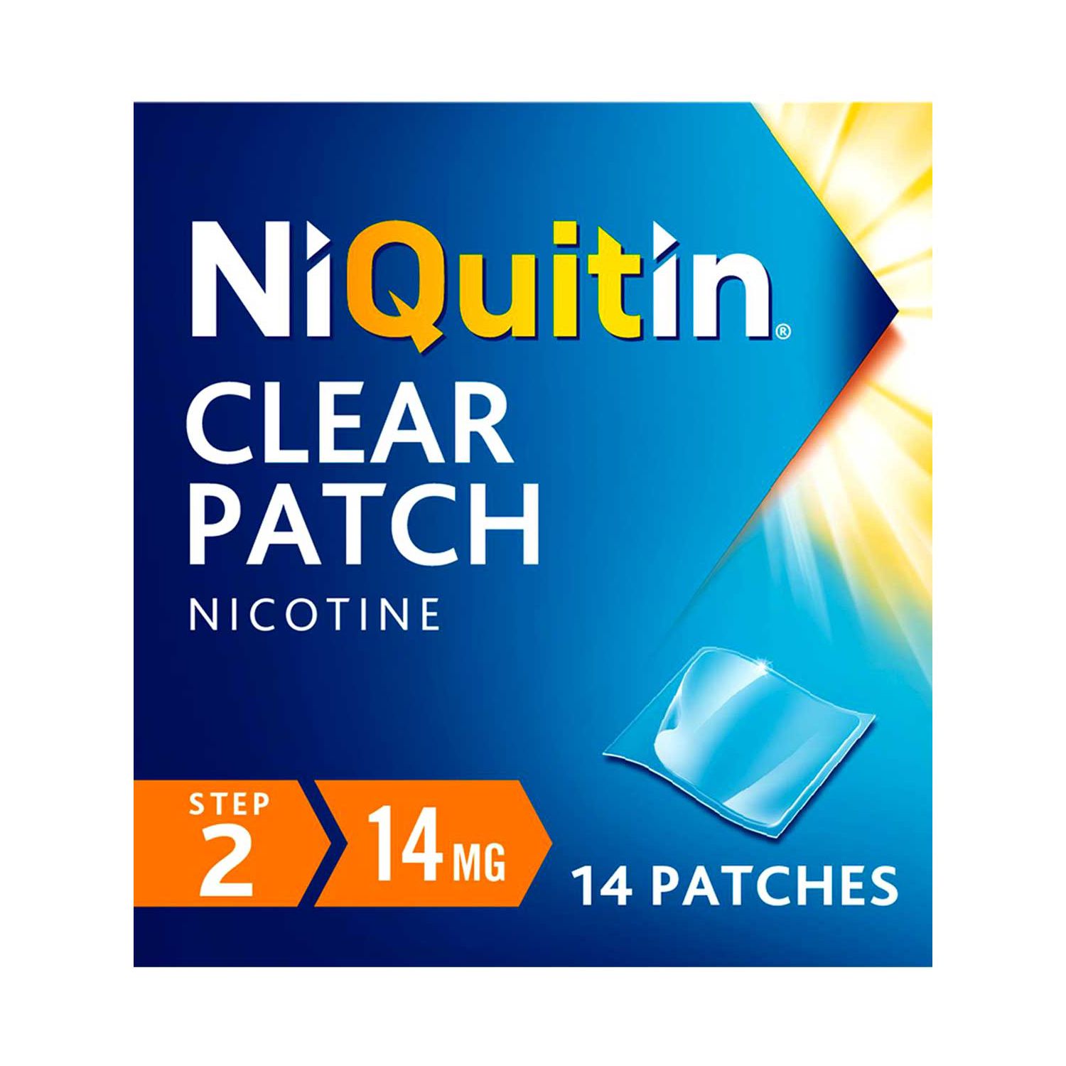 NiQuitin Clear Patch 14mg Step 2 14 Patches, UK version
