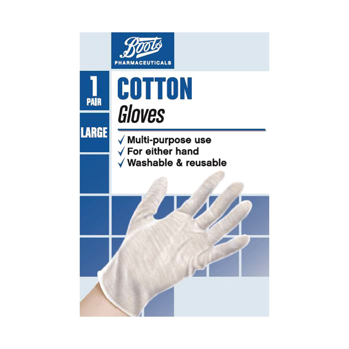 Boots cotton gloves large 1 pair - British product