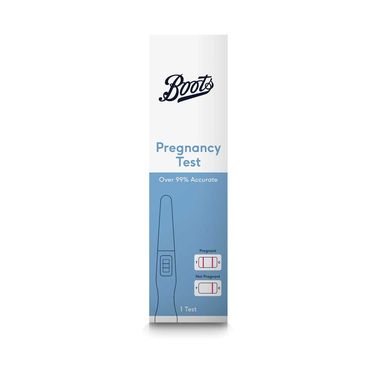 Test de grossesse Boots 1 unité pack unique - Produit britannique