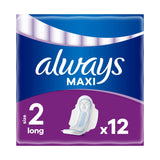Always Maxi Long Damenbinden mit Flügeln 12er Packung - Britisches Produkt