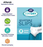 Boots Staydry Adjustable Incontinence Slips With Tape Fixation - British product