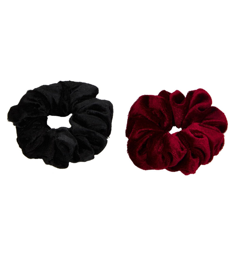 Boots kids scrunchies red and black velvet - British product