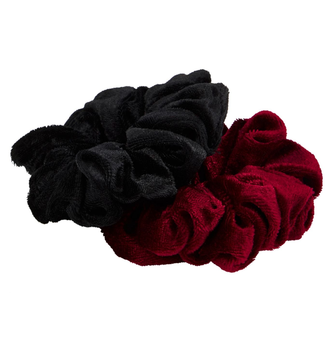 Boots kids scrunchies red and black velvet - British product