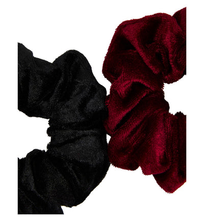 Chouchous pour enfants Boots, velours rouge et noir, élastique pour cheveux