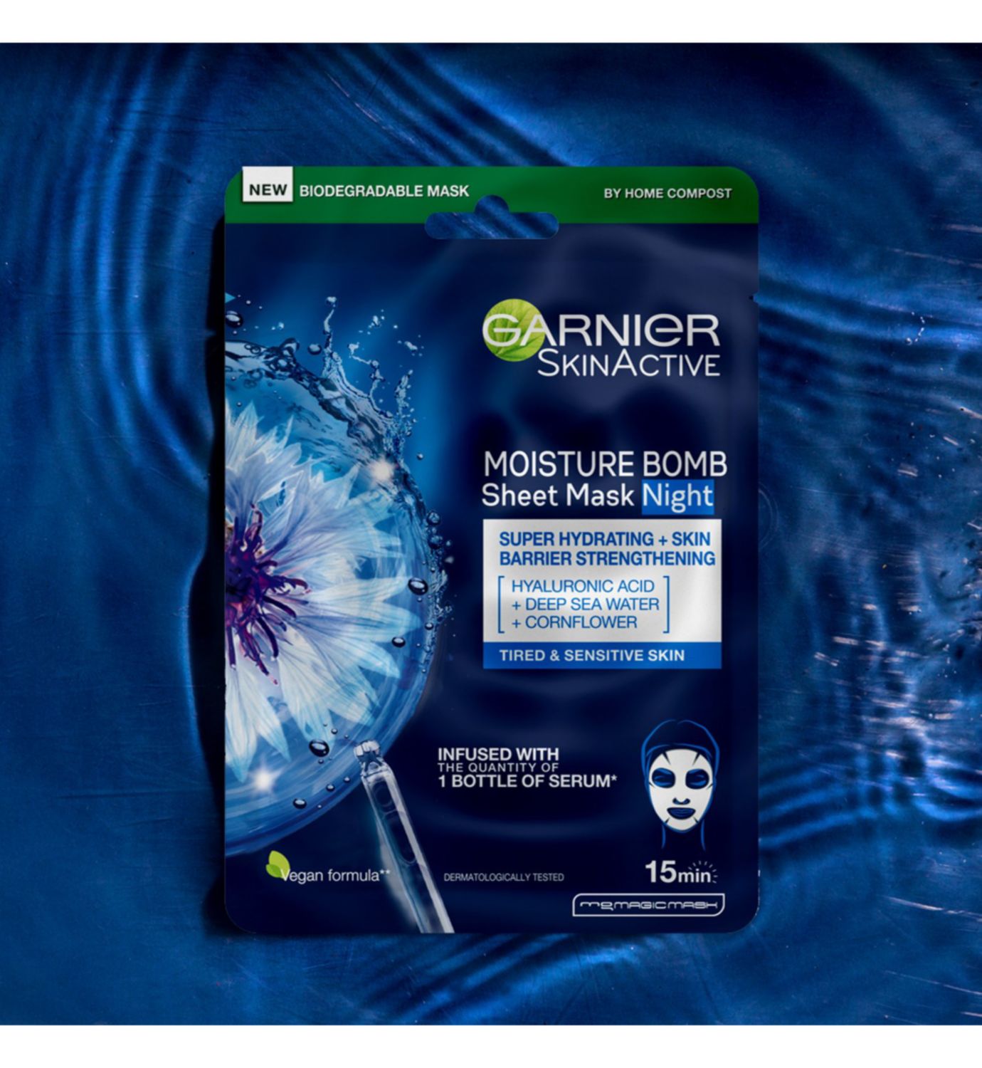 Garnier night time sheet mask 28g (British brand)
