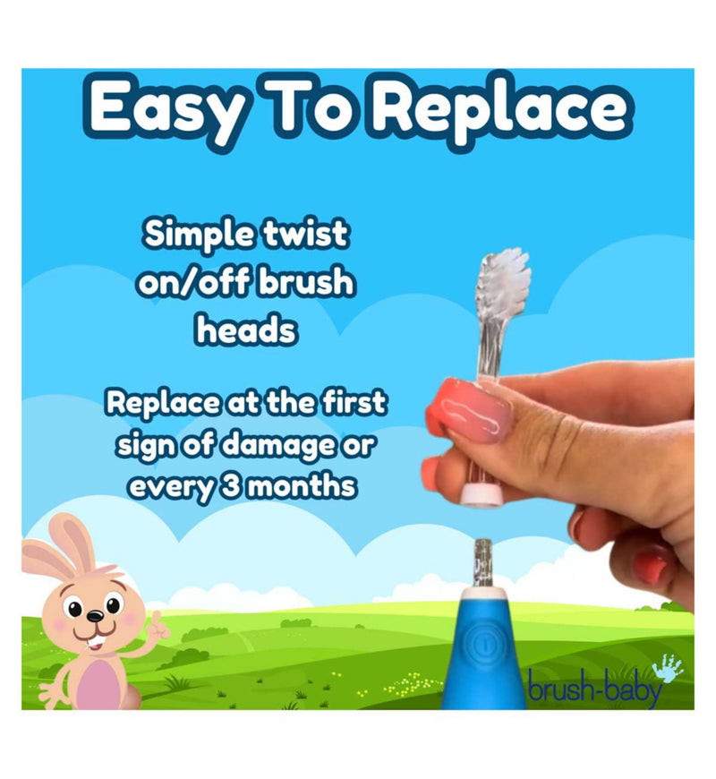 Têtes de rechange soniques Brush-Baby, lot de 4, 18-36 mois, version UK
