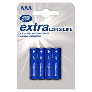 Boots Extra Lasting AAA Batterien Alkaline 8er-Pack