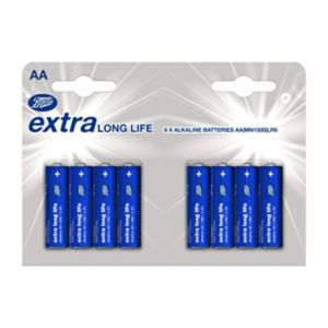 Boots Extra Long Life Alkaline AA Batterier Pakke med 8
