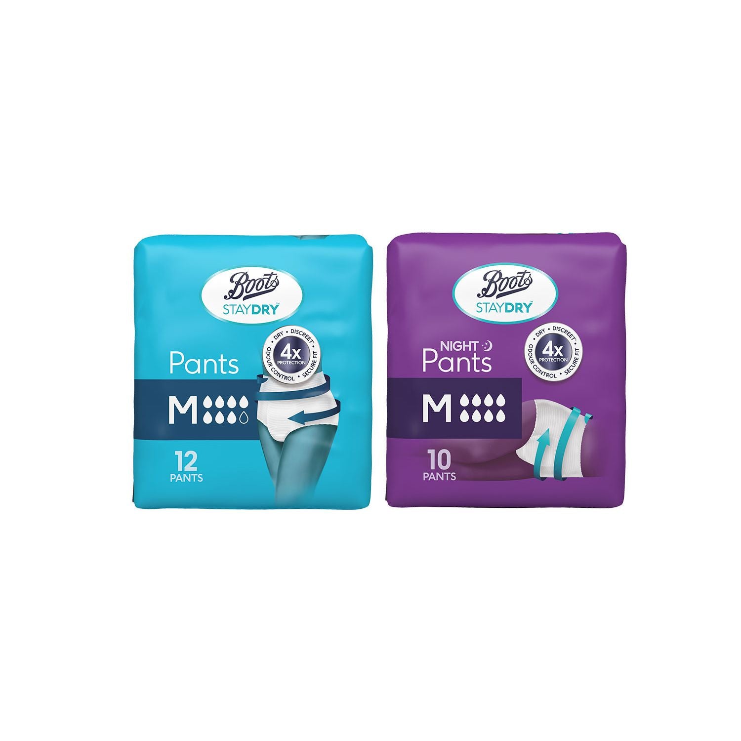 Boots Staydry Duo Pack medium incontinence pants, UK version