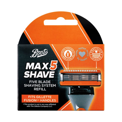 Boots Max Shave Recharge 5 lames universelle, lot de 4