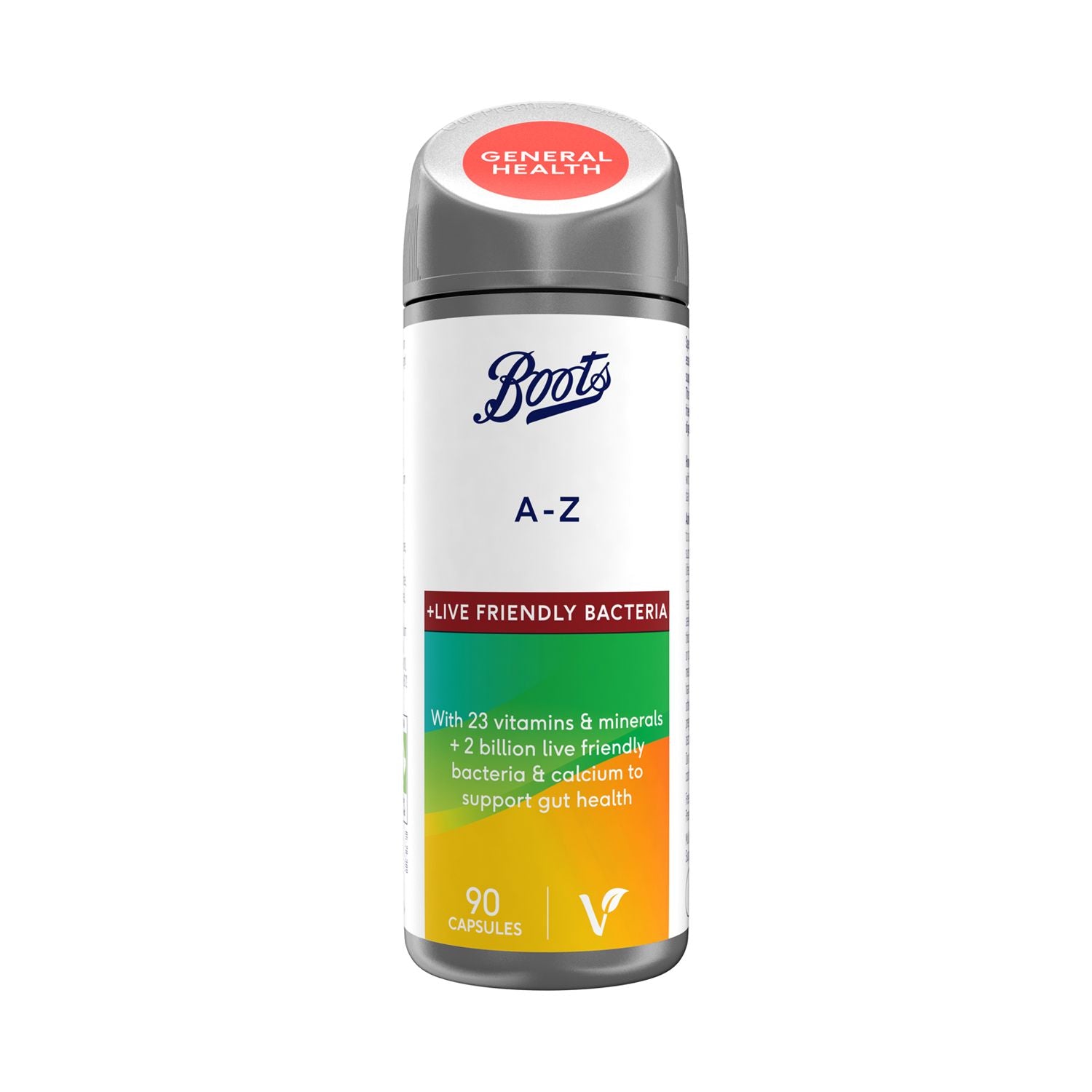 Boots A-Z Multivitamin + Live Friendly Bacteria 90 Capsules - 3 months supply